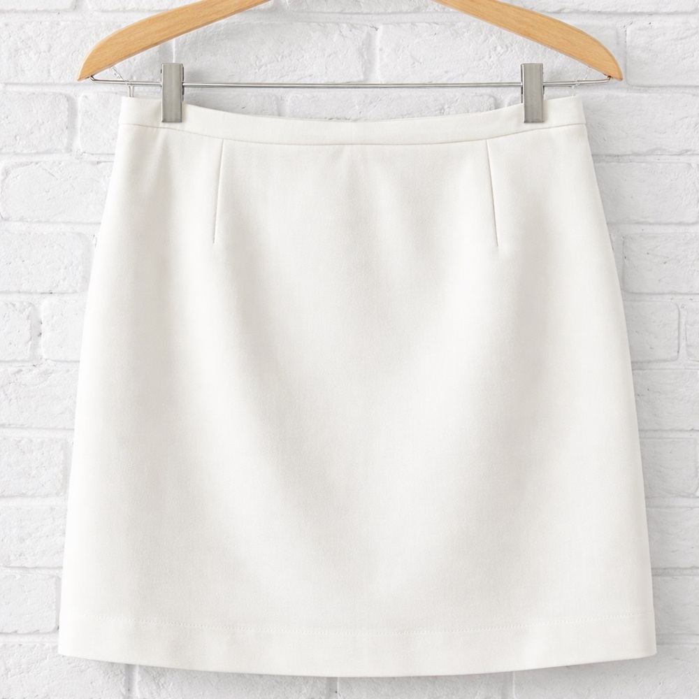 Contemporaine White Mini Skirt Size 8 Minimalist Chic